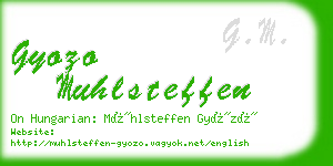 gyozo muhlsteffen business card